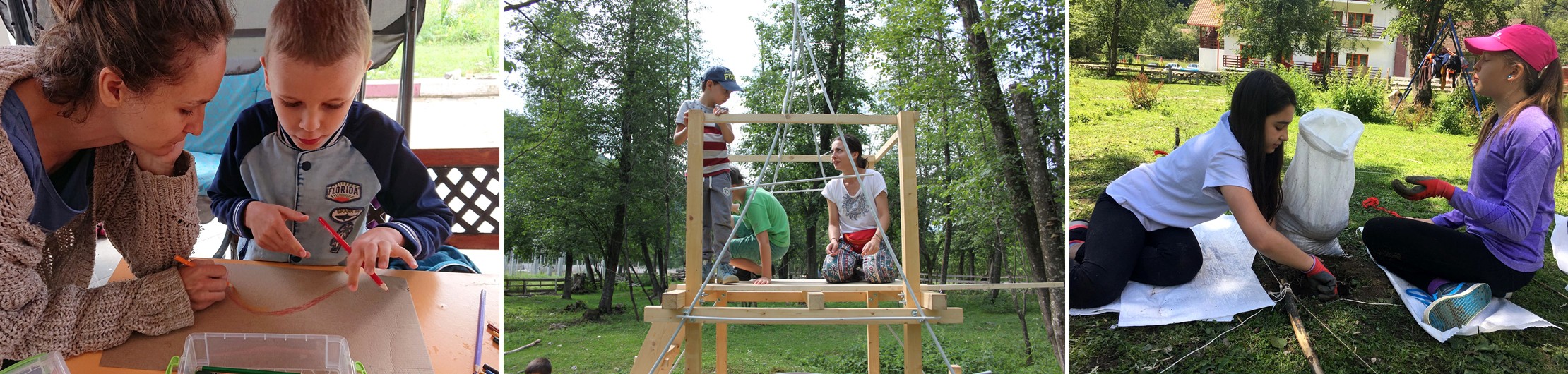 Tabara educationala de constructii eematico copii in tabara de constructii eematico, construit, bricolat, activitati educationale, sapat